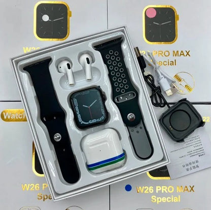 Super combo 2 en 1  + obsequio / SMARTWATCH W26 PRO MAX SERIE 8  + AIR PODS i12 TWS